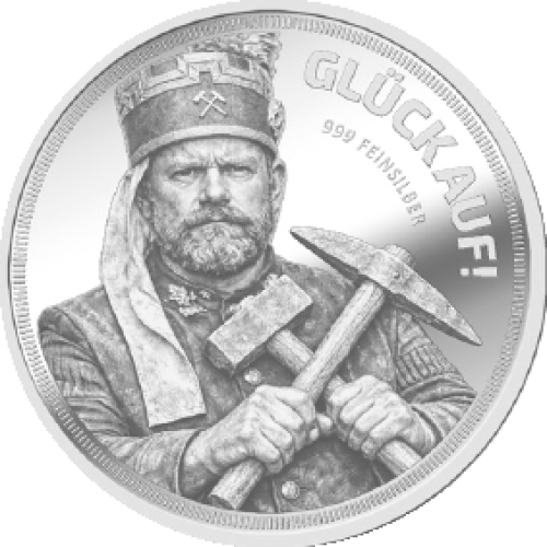 Silber-Sachsentaler "Glück Auf"